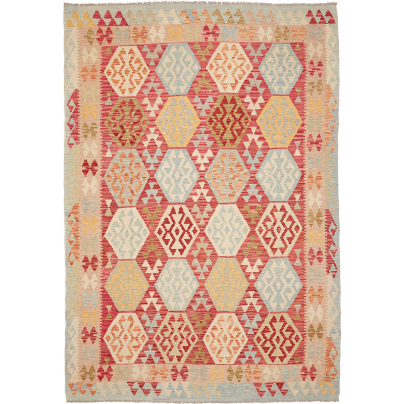 Rug Kilim Afghanistan 203x294 Terracotta Red Sk