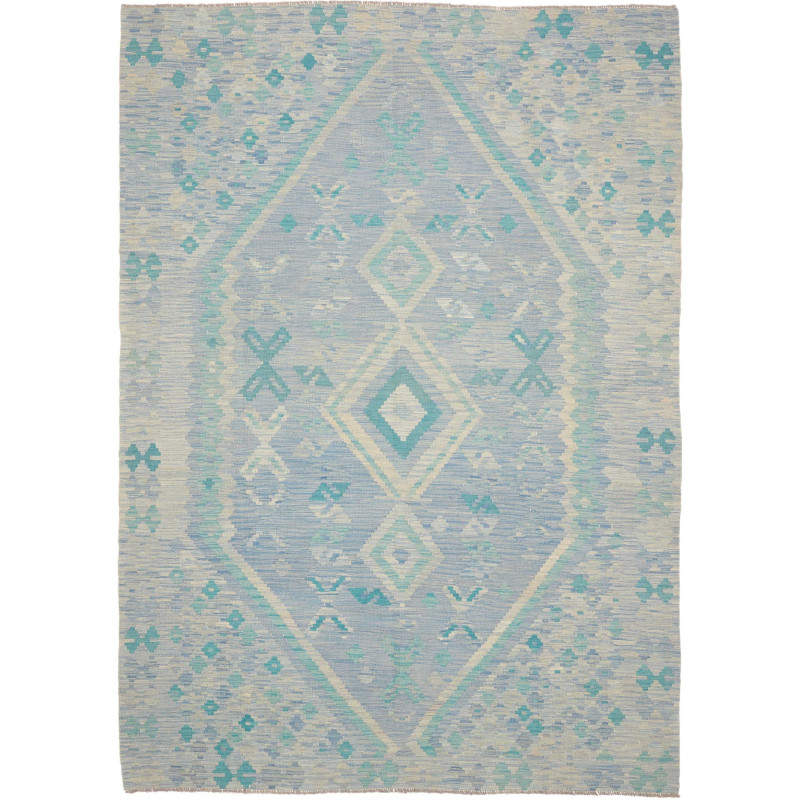 Rug Kilim Afghanistan 201x290 Sky Blue Aquamari