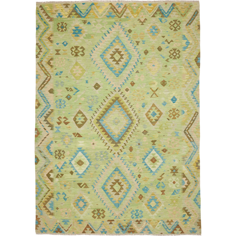 Rug Kilim Afghanistan 209x291 Light Green Blue