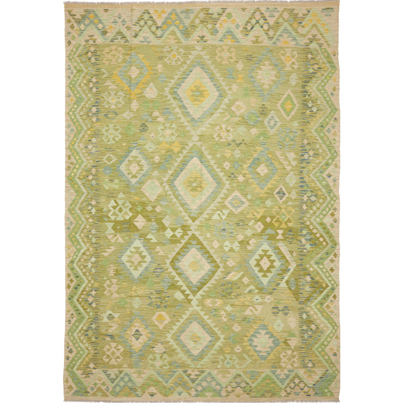 Rug Kilim Afghanistan 211x306 Sage Green Olive