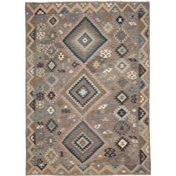 Rug Kilim Afghanistan 209x299 Brown Grey Dark B