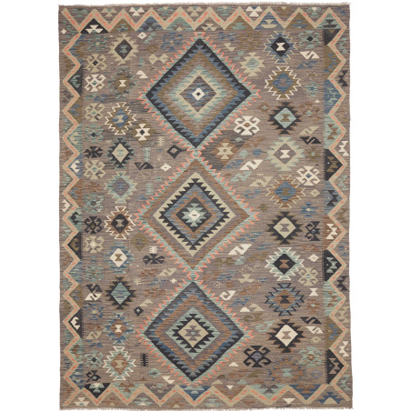 Rug Kilim Afghanistan 209x299 Brown Grey Dark B
