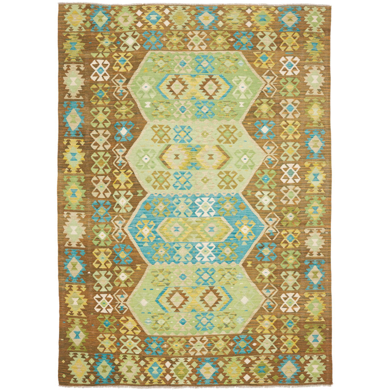 Rug Kilim Afghanistan 205x292 Brown Green Blue