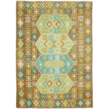 Rug Kilim Afghanistan 205x292 Brown Green Blue