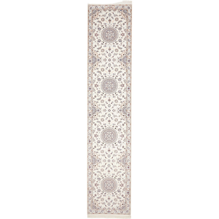 Tappeto Originale Nain 6la Persia 87x412 Avorio