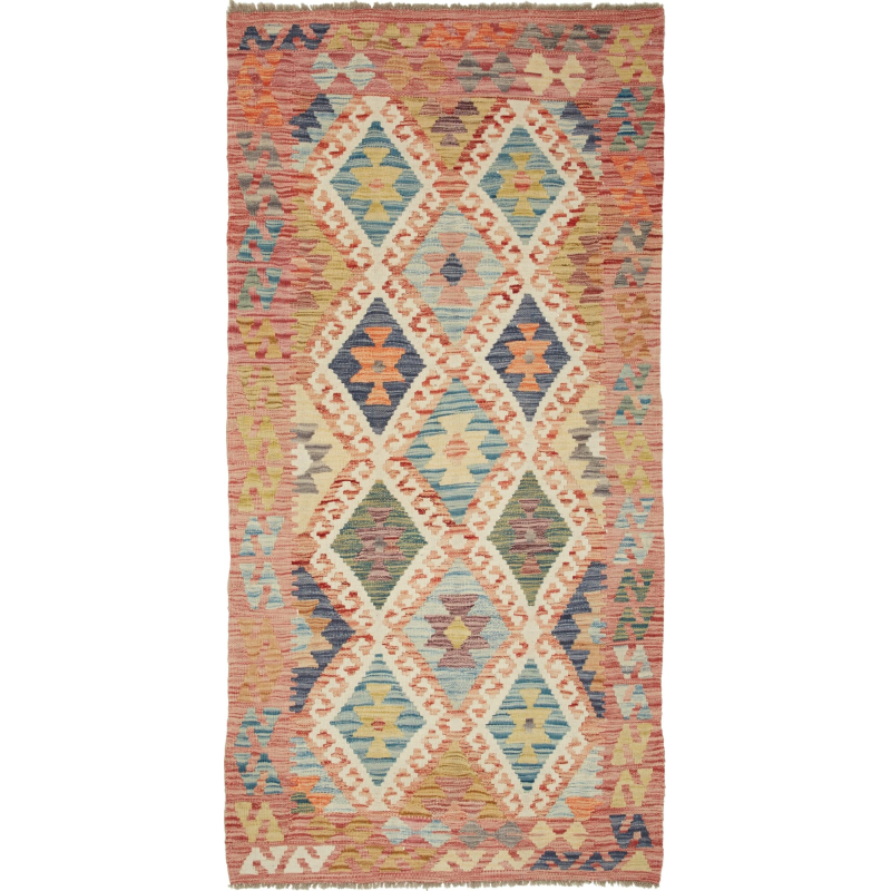 Kilim 104x210 Cm Kilim Afghanistan Hand-carded Wool Cotton