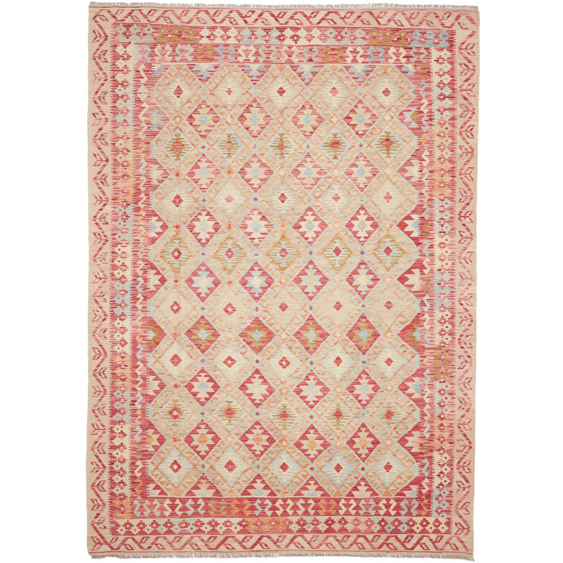 Rug Kilim Afghanistan 216x303 Cream Red Blue Or