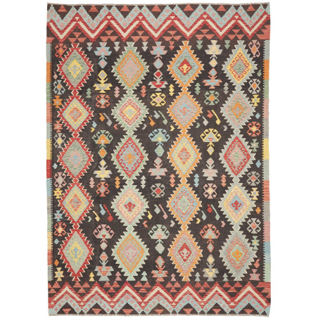 Rug Kilim Afghanistan 208x287 Dark Brown Red Bl