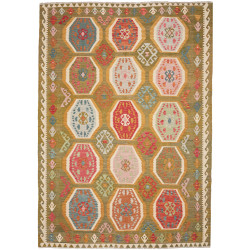 Rug Kilim Afghanistan 206x290 Olive Green Ocher
