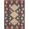 Rug Kilim Afghanistan 206x291 Dark Grey Black R