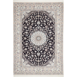 Tappeto Originale Nain 6la Persia 213x314 Nero