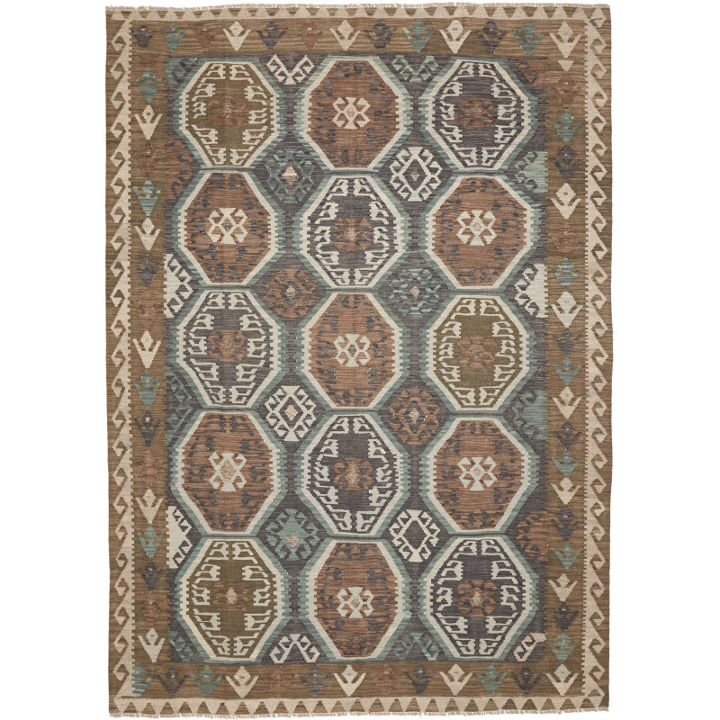 Rug Kilim Afghanistan 211x296 Brown Grey Beige
