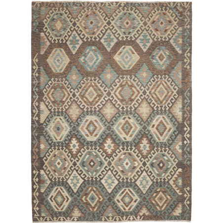 Rug Kilim Afghanistan 210x295 Brown Teal Beige