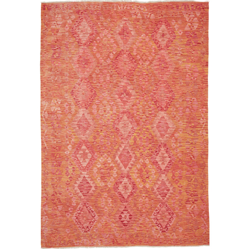 Rug Kilim Afghanistan 202x293 Coral Orange Peac