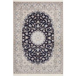Hand Made Rug Nain 6la Persia 211x308 Dark Blue