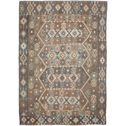 Rug Kilim Afghanistan 210x299 Earthy Brown Grey