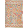 Rug Kilim Afghanistan 203x317 Grey Orange Coral