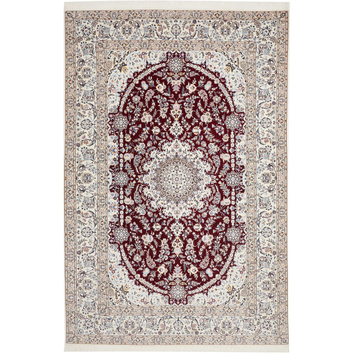 Hand Made Rug Nain 6la Persia 200x307 Burgundy