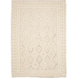 Rug Kilim Afghanistan 203x281 Ivory White Light