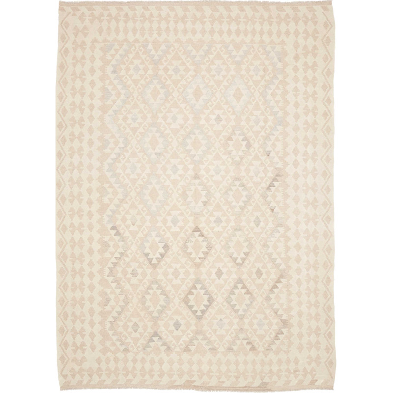 Rug Kilim Afghanistan 203x281 Ivory White Light