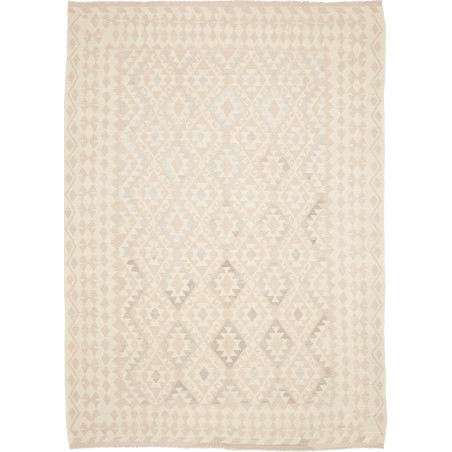 Rug Kilim Afghanistan 203x281 Ivory White Light