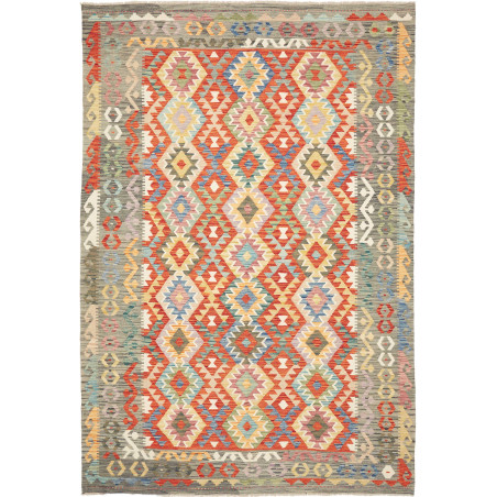 Rug Kilim Afghanistan 204x297 Orange Red Blue Y