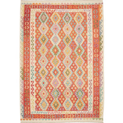 Rug Kilim Afghanistan 203x293 Orange Red Multi