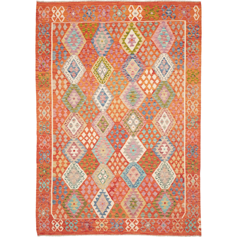 Rug Kilim Afghanistan 208x291 Orange Blue Green