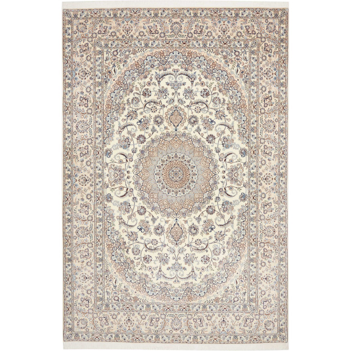 Hand Made Rug Nain 6la Persia 208x317 Ivory Blu