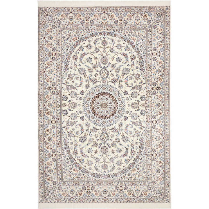 Hand Made Rug Nain 6la Persia 208x312 Ivory Blu