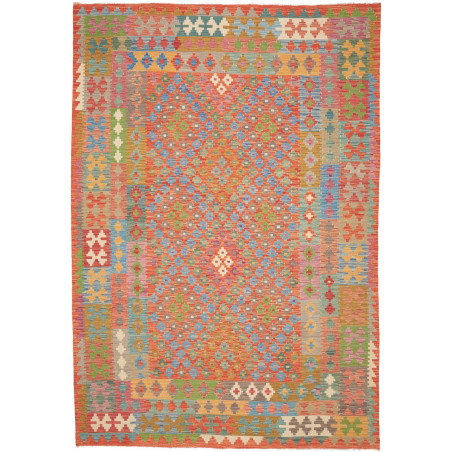 Rug Kilim Afghanistan 203x291 Burnt Orange Red