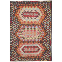 Rug Kilim Afghanistan 201x290 Dark Brown Multic