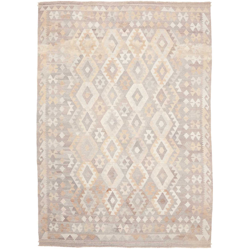 Rug Kilim Afghanistan 205x282 Grey Beige Cream