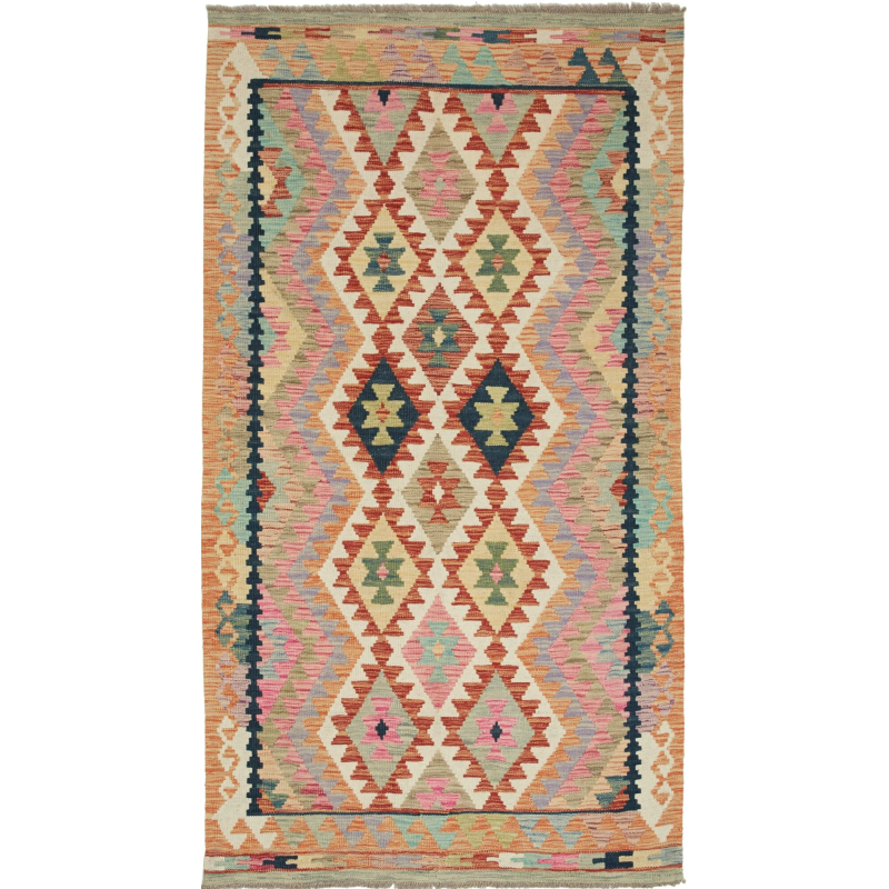 Kilim 124x193 Cm Kilim, Afghanistan, Hand-spun Wool (warp: