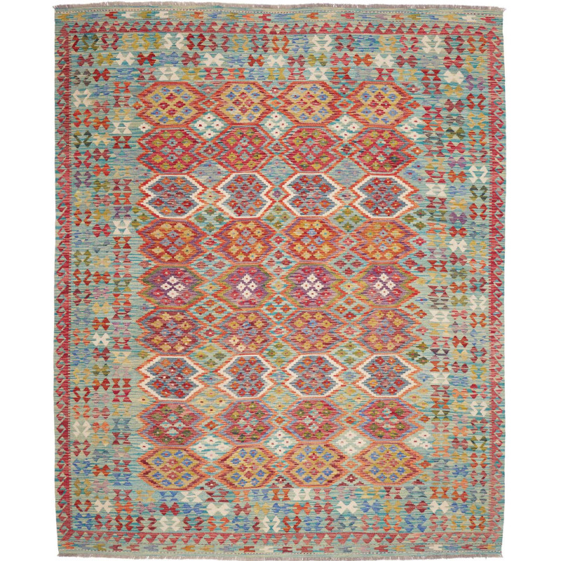 Rug Kilim Afghanistan 251x304 Turquoise Blue Re