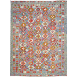 Rug Kilim Afghanistan 252x338 Pastel Blue Grey