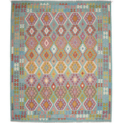 Rug Kilim Afghanistan 252x296 Turquoise Red Gol