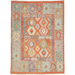 Hand Made Rug Kilim Afghanistan 146x198 Orange