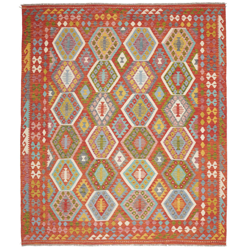 Rug Kilim Afghanistan 253x294 Reddish Orange Li