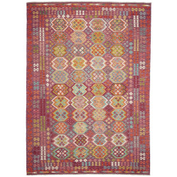 Rug Kilim Afghanistan 254x346 Burgundy Plum Tur