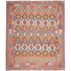 Rug Kilim Afghanistan 254x293 Dusty Rose Turquo