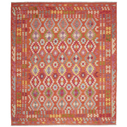 Rug Kilim Afghanistan 255x293 Vibrant Reddish O