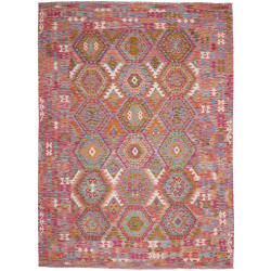 Rug Kilim Afghanistan 255x345 Pink Coral Orange