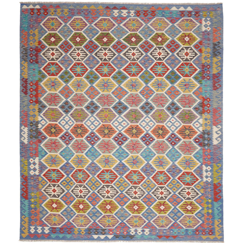 Rug Kilim Afghanistan 256x299 Blue Red Yellow G
