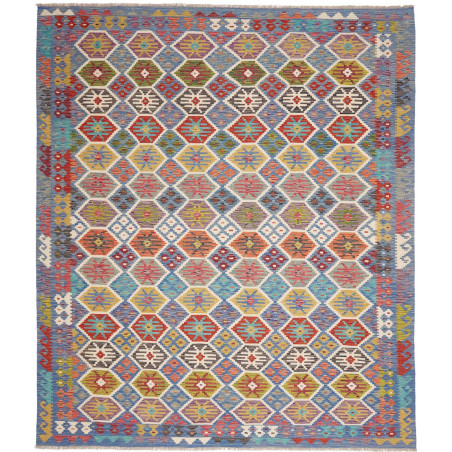 Rug Kilim Afghanistan 256x299 Blue Red Yellow G