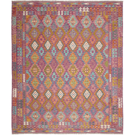 Rug Kilim Afghanistan 256x299 Purple Teal Orang