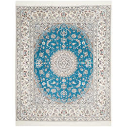 Hand Made Rug Nain 6la Persia 205x256 Light Blu