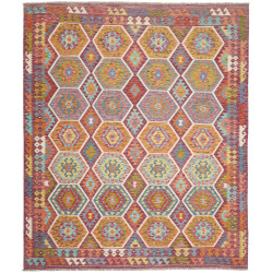 Rug Kilim Afghanistan 257x297 Red Orange Turquo