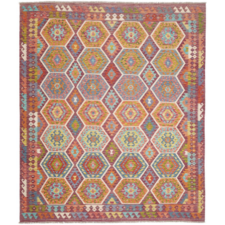 Rug Kilim Afghanistan 257x297 Red Orange Turquo