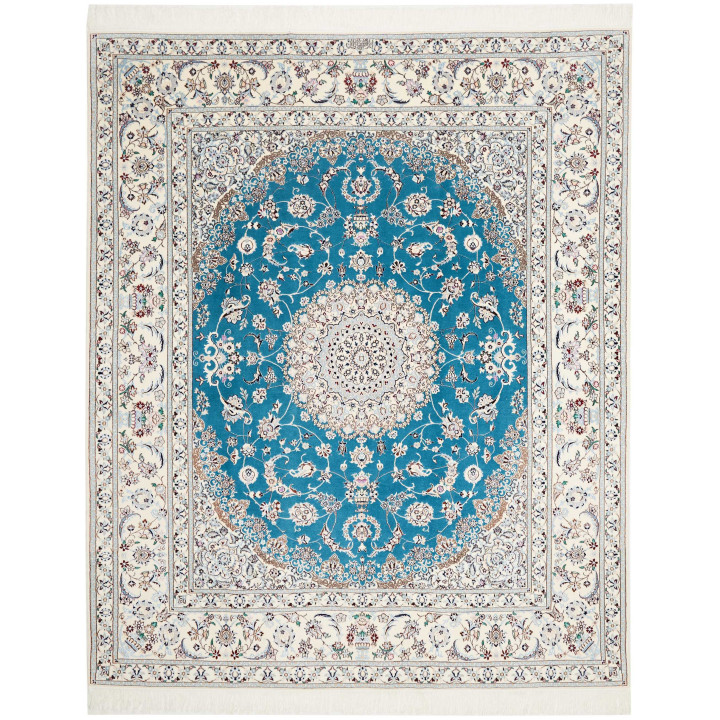 Hand Made Rug Nain 6la Persia 205x256 Light Blu